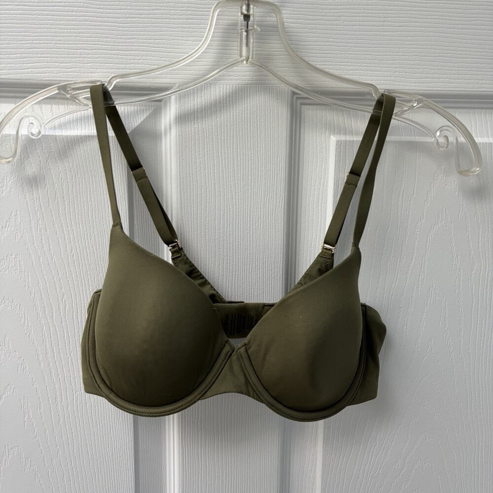 ThirdLove Comfort Stretch Smoothing Bra Green Size 32C 1/2 Pre-Owned EUC